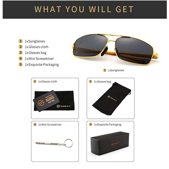 Men's "Boston" Lightweight Polarized Sunglasses - Picture 6 of 7